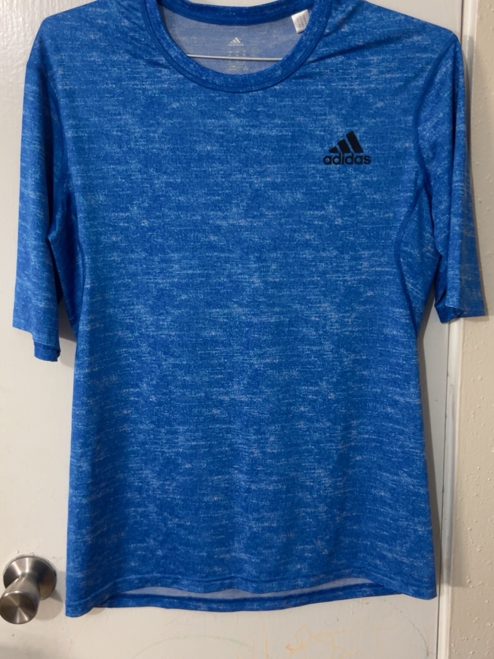 adidas Blue Heather Short Sleeve Performance Tee